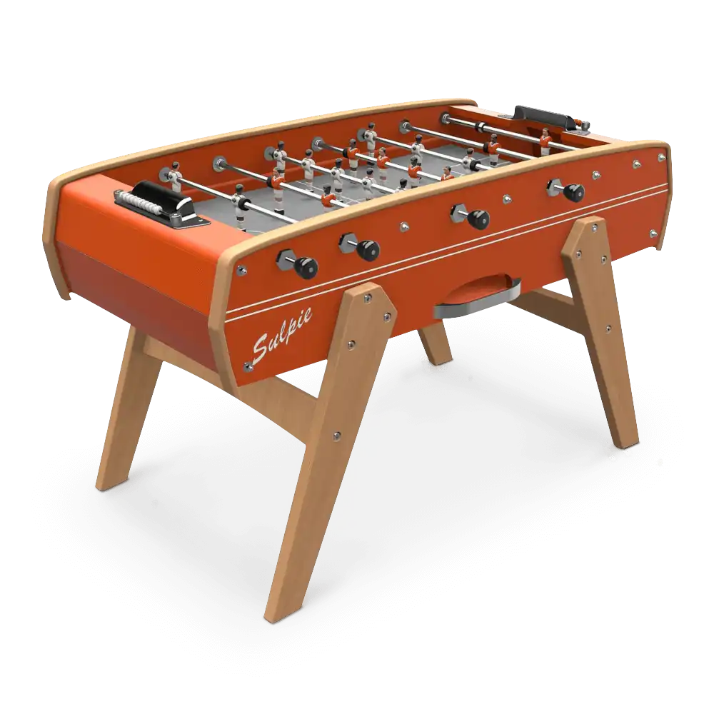 evolution laqué orange, baby-foot Sulpie