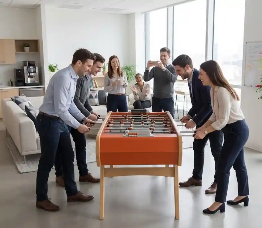 baby-foot entreprise et salle de pause - baby-foot et qvt - bien-être au travail