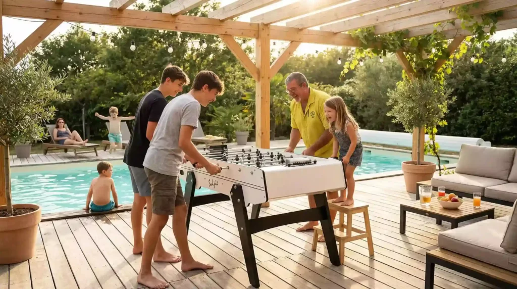 Installer un baby-foot extérieur outdoor sulpie